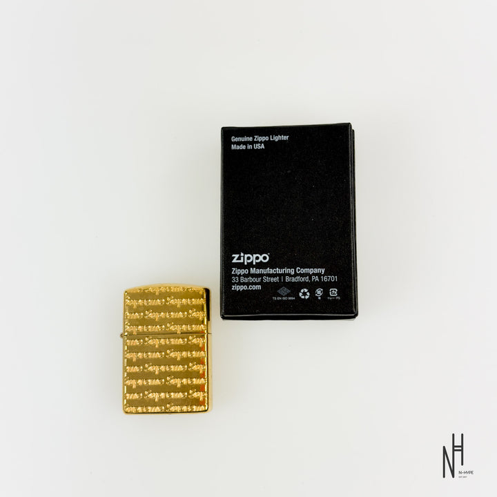Supreme Repeat Engraved Zippo Gold