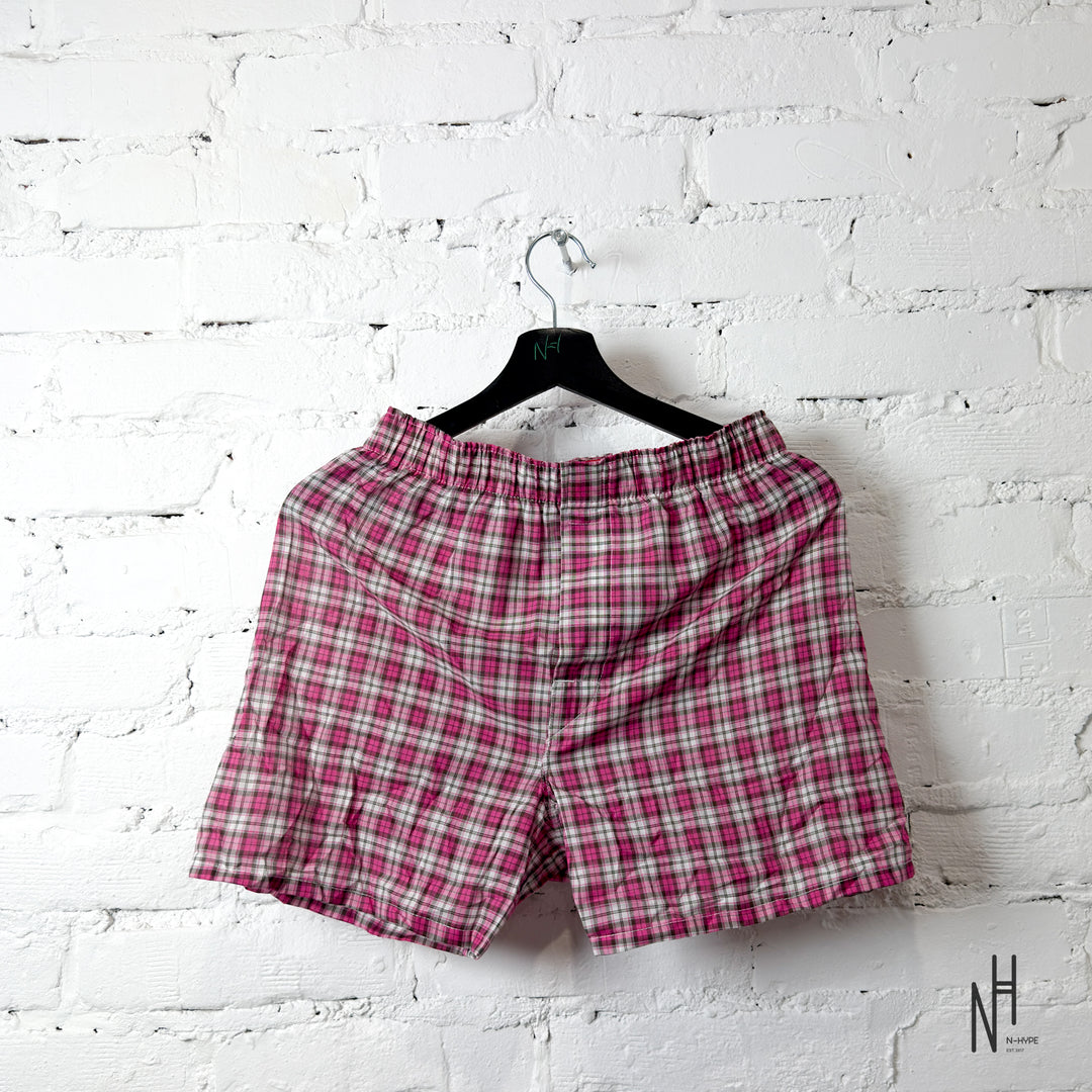Supreme Hanes Plaid Boxers Pink