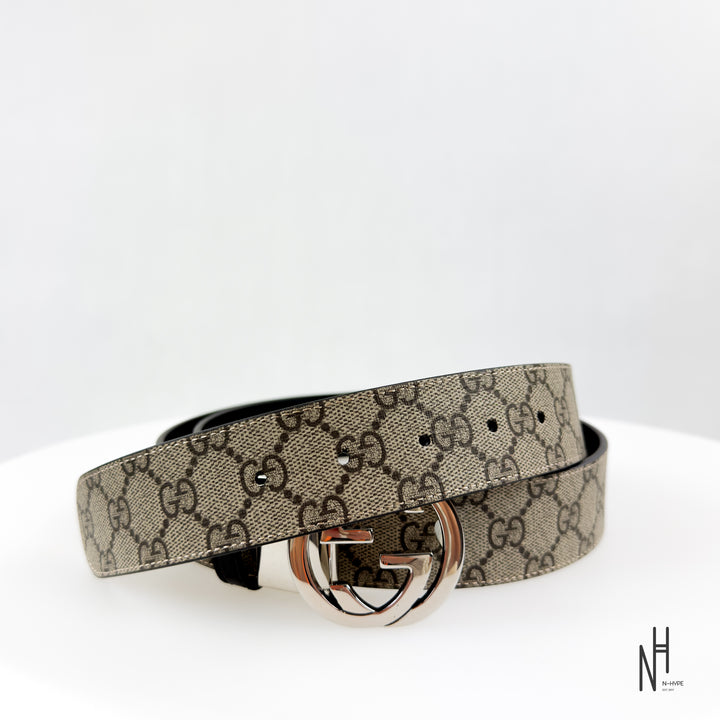 Gucci GG Supreme Belt Beige
