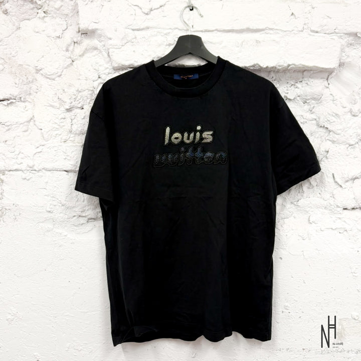 Louis Vuitton Beaded Logo T-Shirt Black