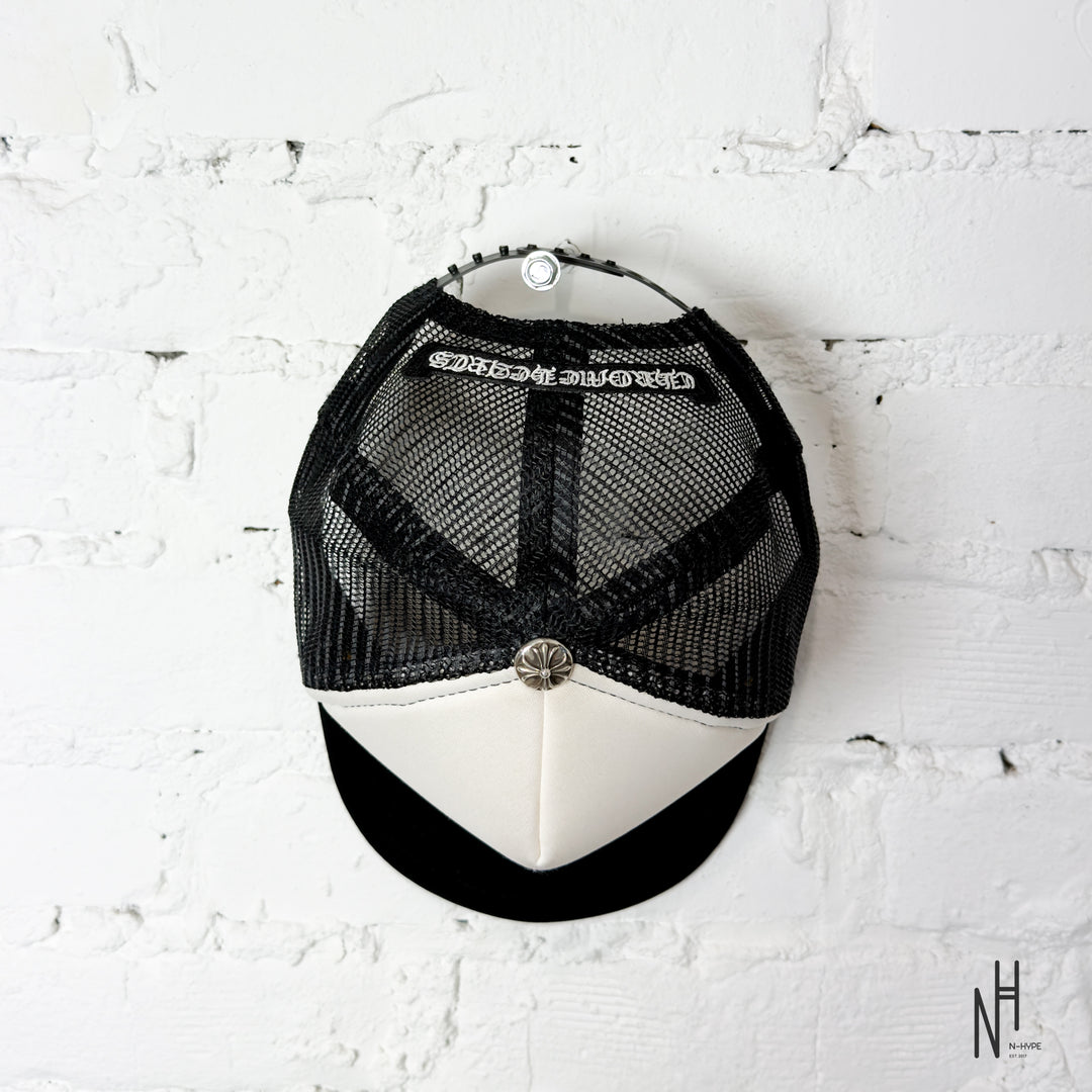 Chrome Hearts Multi Color Crosses Trucker Hat Black / White