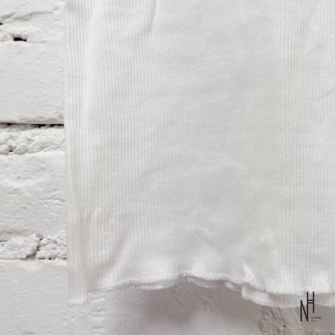 Chrome Hearts Scroll Logo Rib Tank White