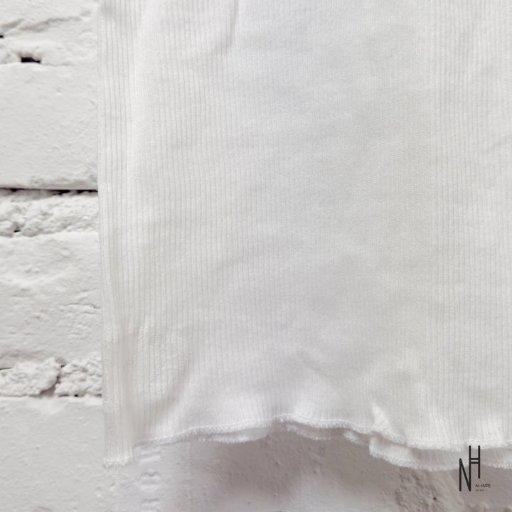 Chrome Hearts Scroll Logo Rib Tank White