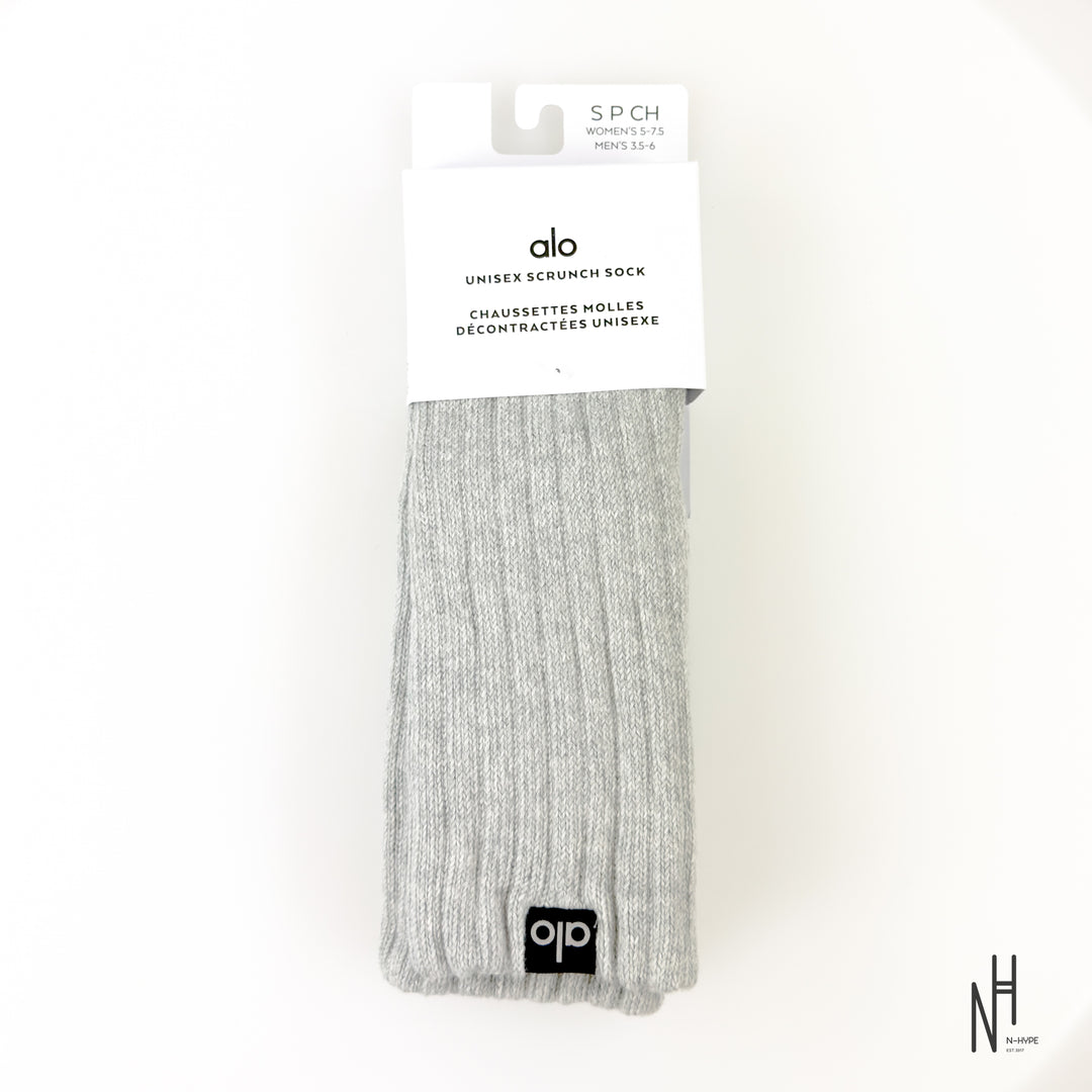 Alo Yoga Unisex Scruch Sock Athletic Heather Grey