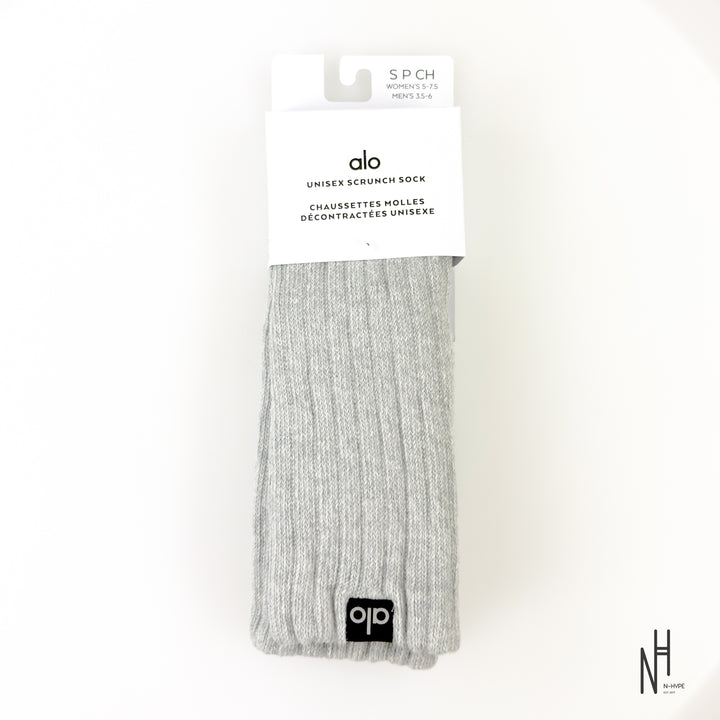 Alo Yoga Unisex Scruch Sock Athletic Heather Grey