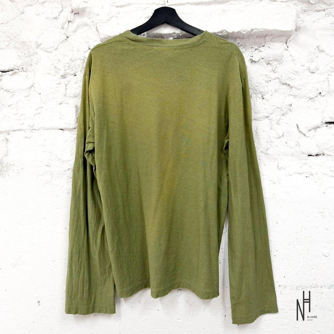Acne Studios Sprayed 1996 Logo Longsleeve Olive Green