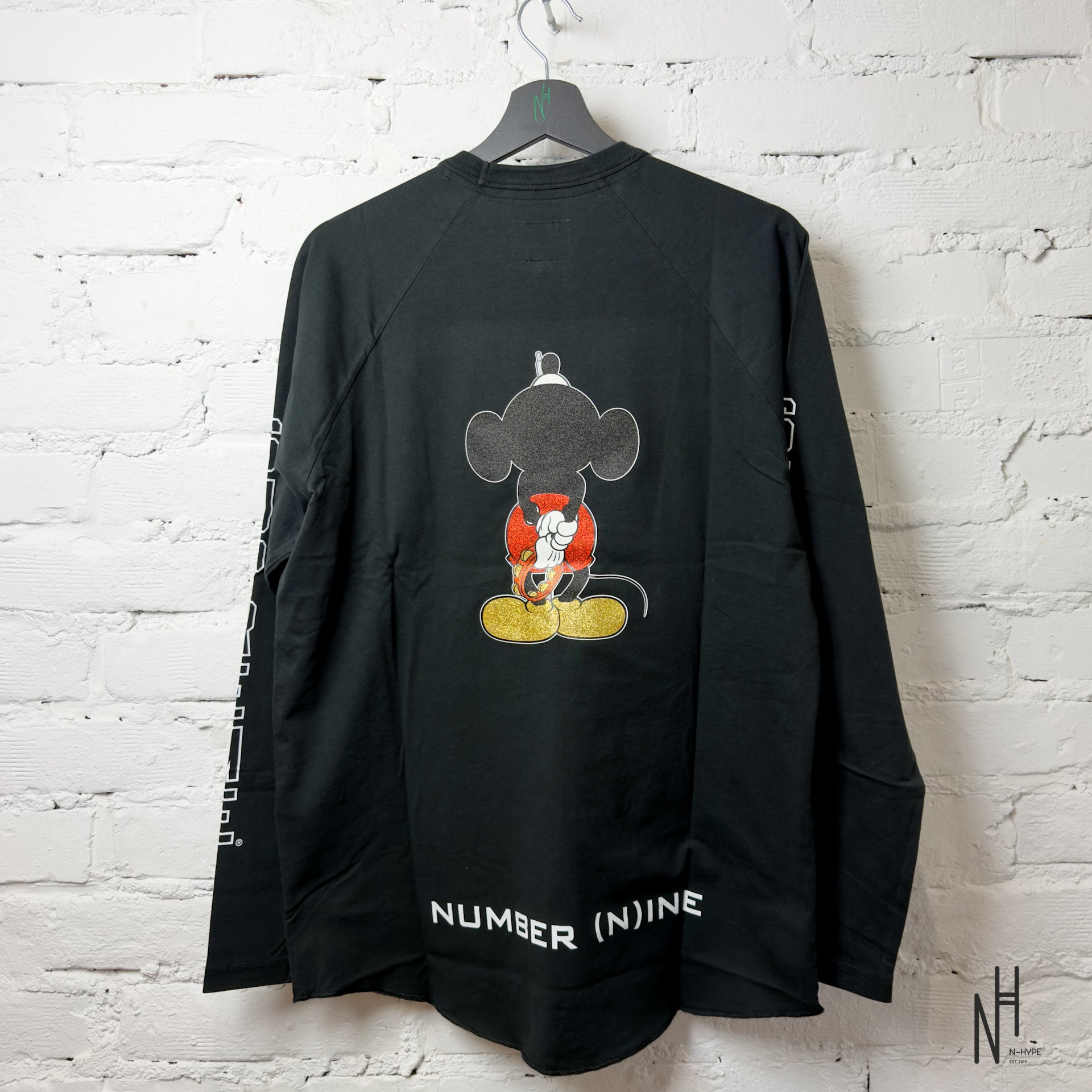 Supreme Number (N)ine Mickey Raglan L/S Top Black – Limitowany