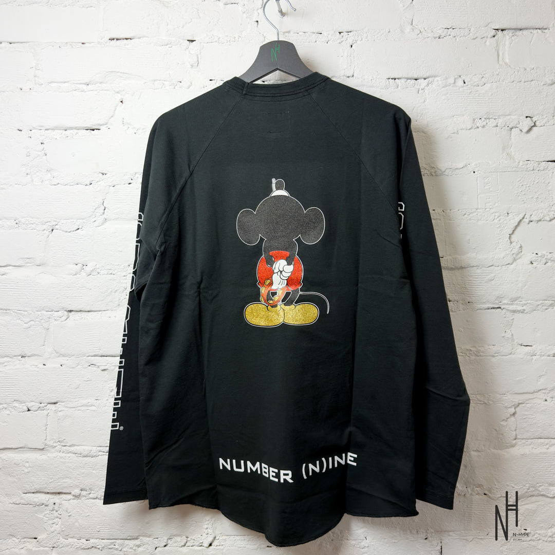 Supreme Number (N)ine Mickey Raglan L/S Top Black