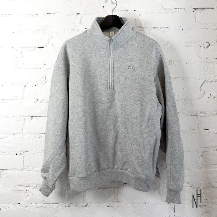 Alo Yoga Accolade 1/4 Zip Pullover Athletic Heather Grey Men