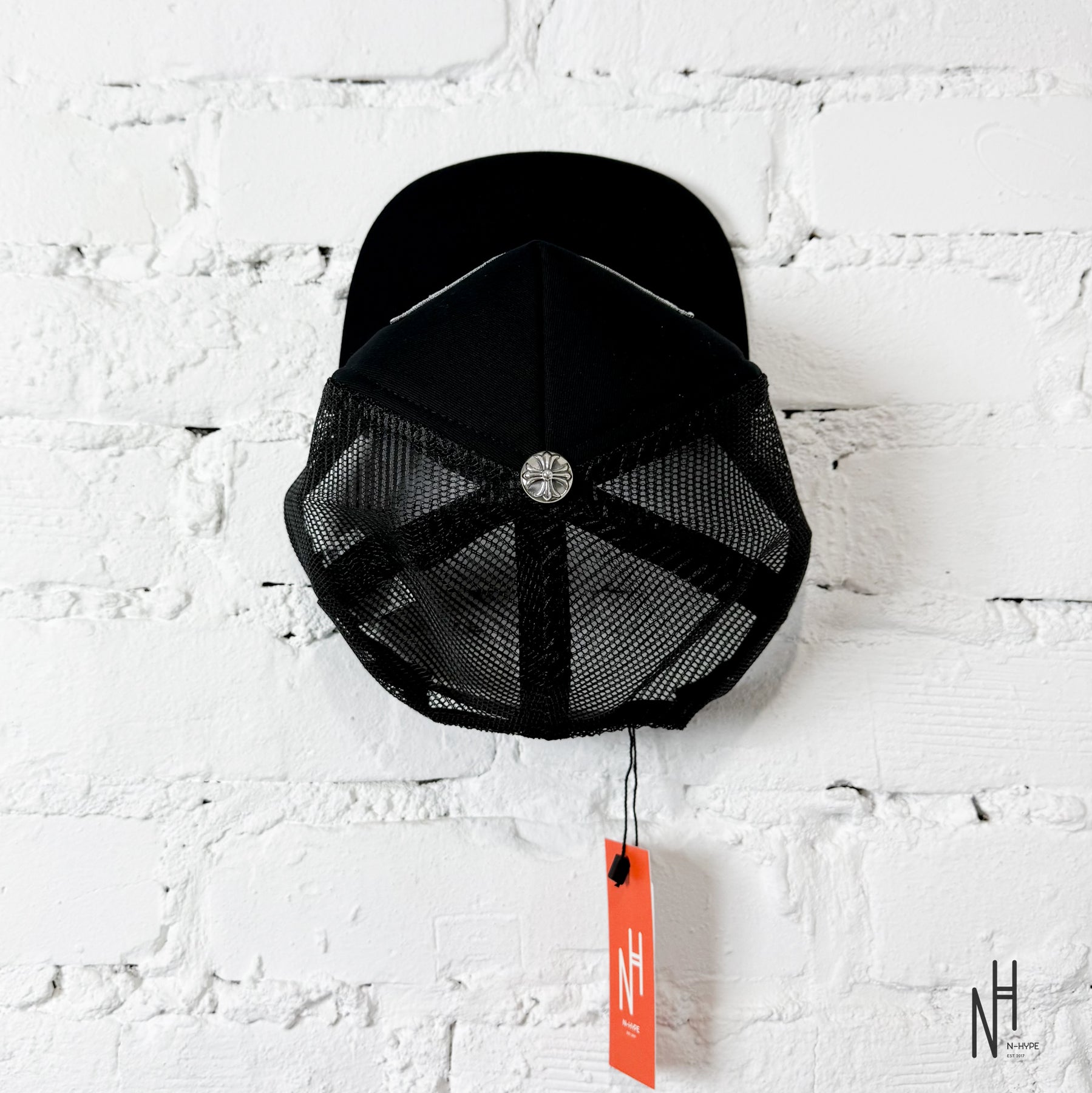 Chrome Hearts CH Las Vegas Trucker Hat Black / Black – N-Hype Chrome Hearts CH Las Vegas Trucker Hat Black / Black – N-Hype