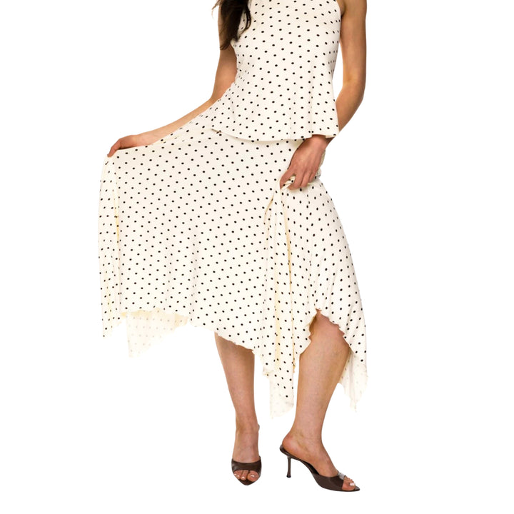 Cafe Societe Skirt Molly Polka Dot Cream