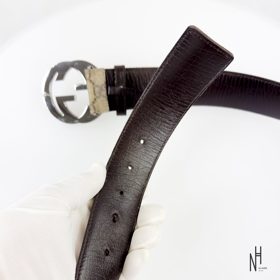 Gucci Beige Supreme Monogram Belt