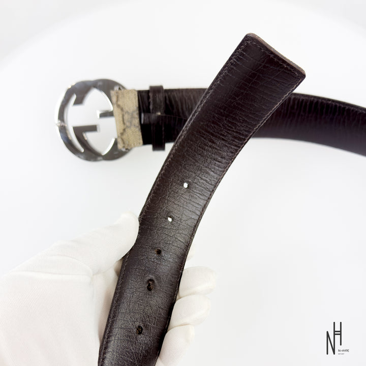 Gucci Beige Supreme Monogram Belt