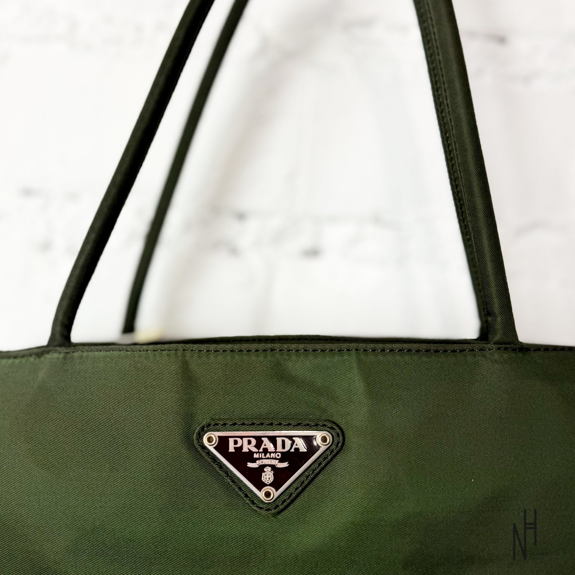 Prada Vintage Khaki Nylon Bag – N-Hype