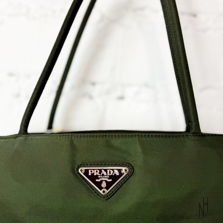 Prada Vintage Khaki Nylon Bag