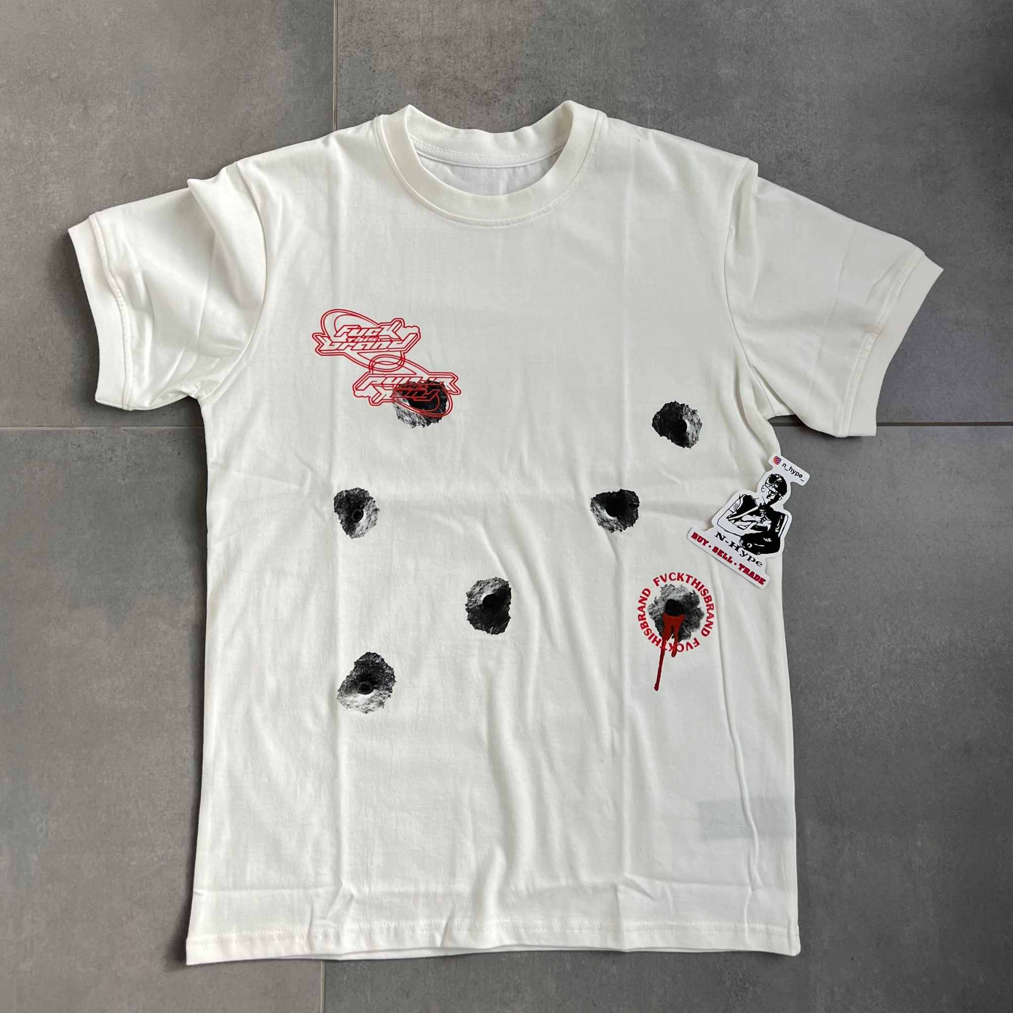 FVCKTHISBRAND Bedrucktes T-Shirt Weiß