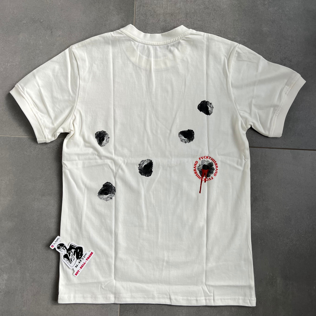 FVCKTHISBRAND Printed T-Shirt White