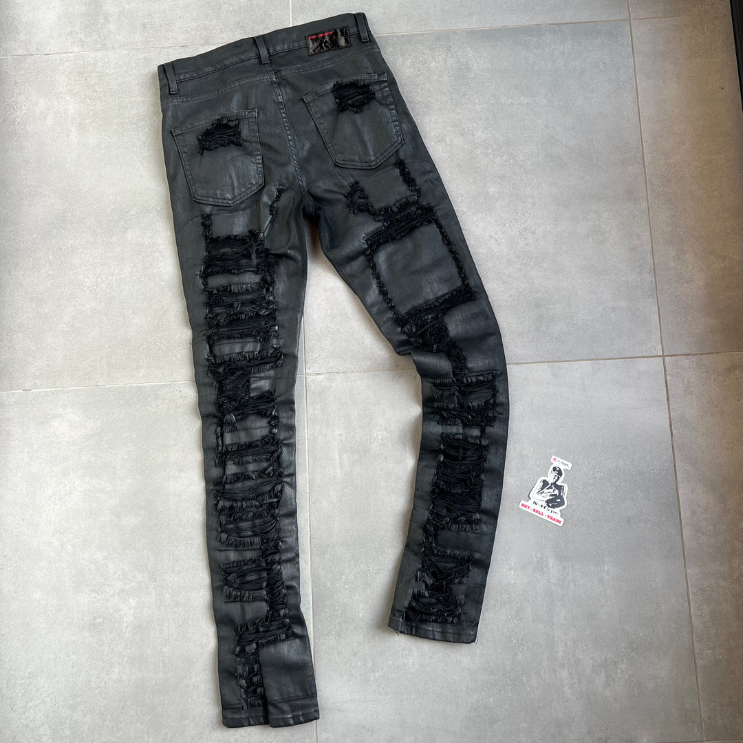 FVCKTHISBRAND Distressed Denim WAX Black on Black Showroom NHype Lodz Polska 2