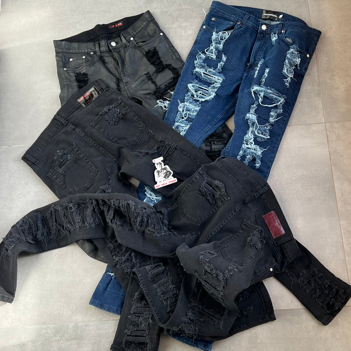 Fvckthisbrand All Distress Jeans Black Blue Showroom NHype Lodz Polska