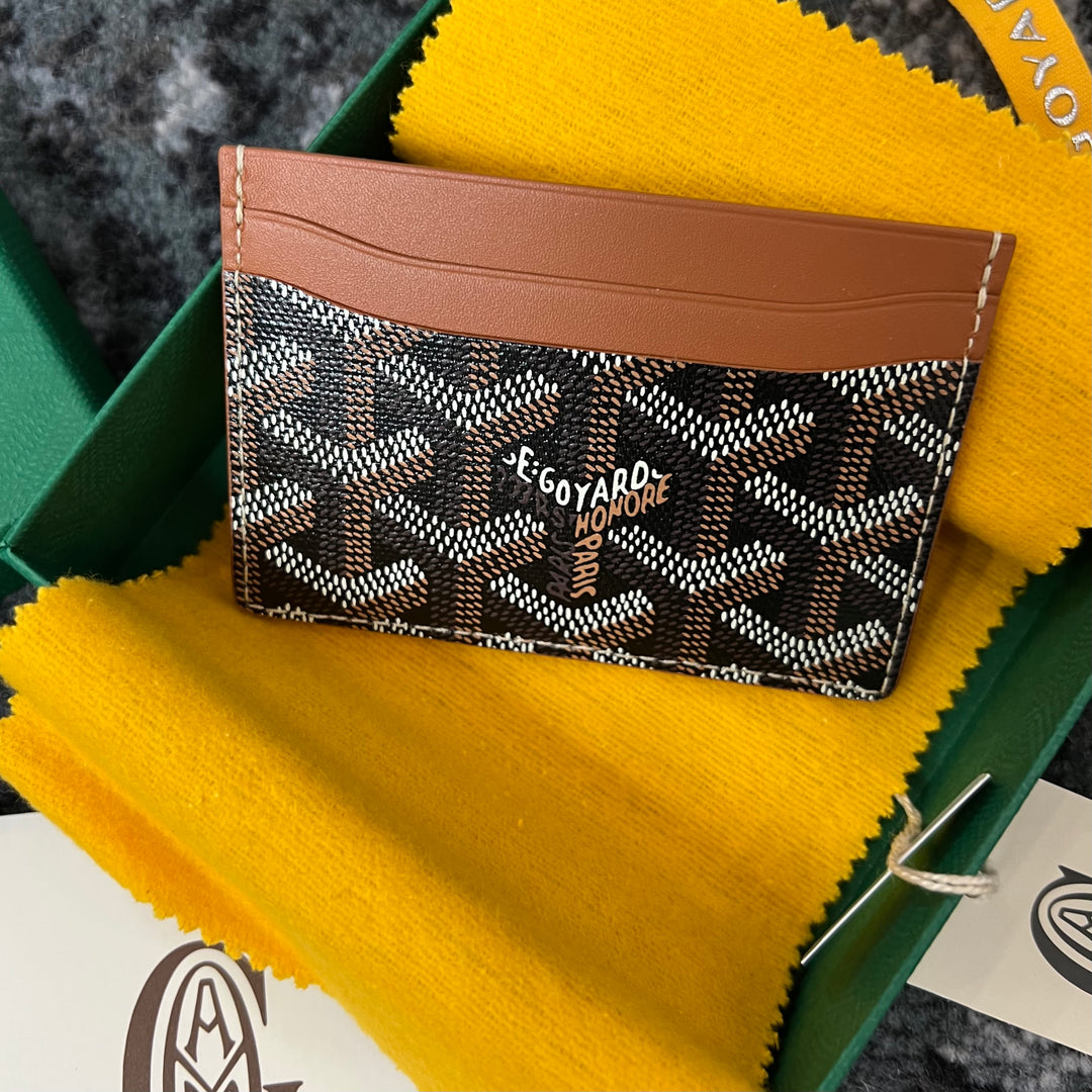 Goyard Card Holder Saint Sulpice Black/Natural