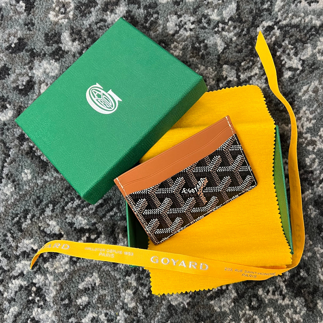 Goyard Saint Sulpice Black/Natural Card Holder – Etui na