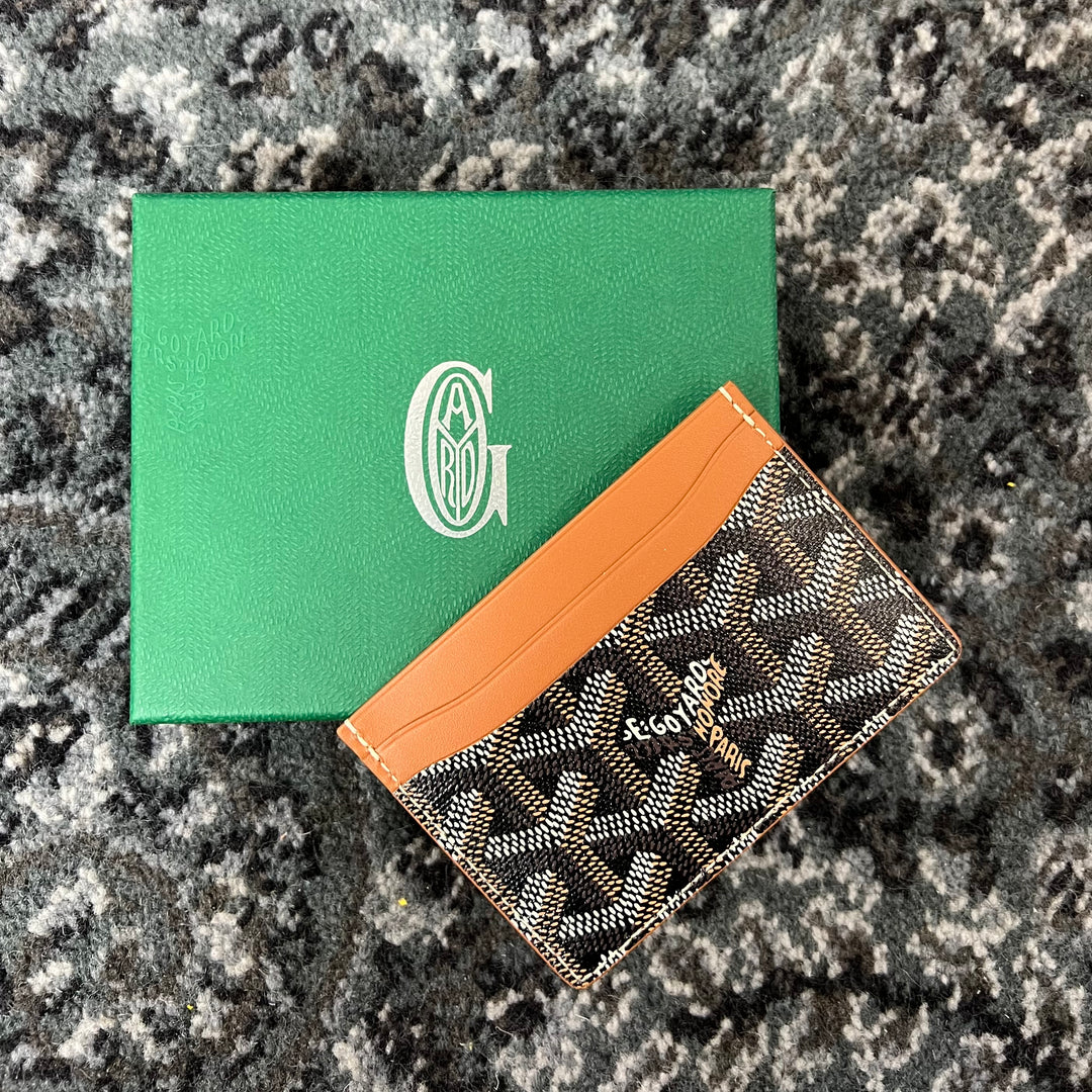 Goyard Saint Sulpice Black/Natural Card Holder – Etui na