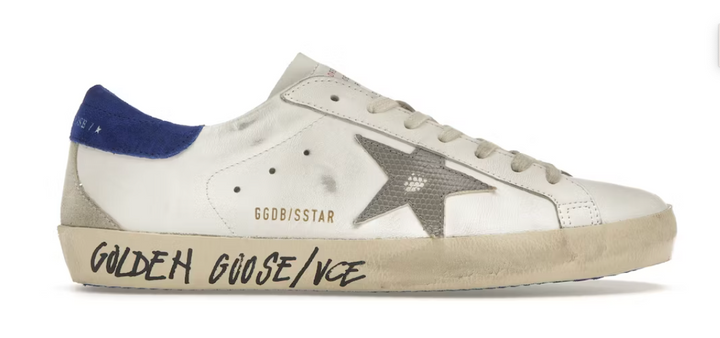 Golden Goose Super-Star White Snake Blue Lodz Polska bok zewnetrzny