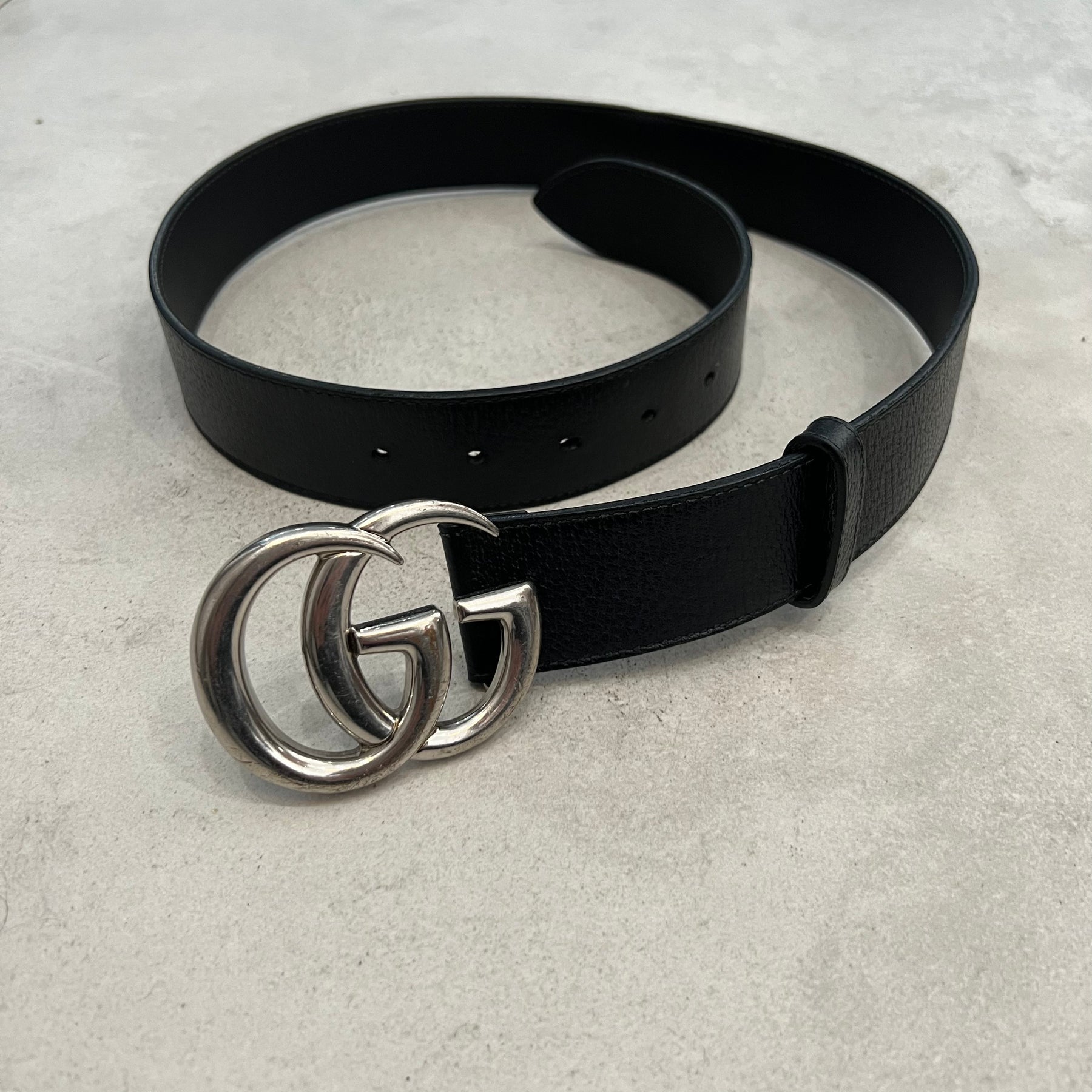 Gucci GG Marmont Buckle Leather Belt 406831DJ20N N Hype