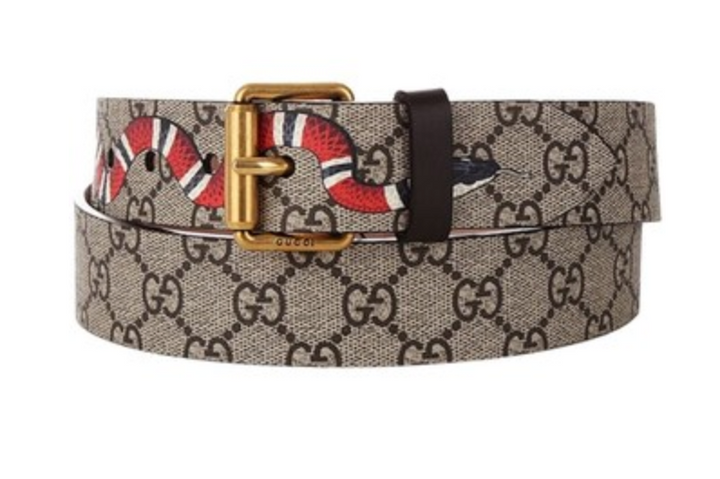 Gucci Kingsnake Monogram Belt Front Lodz Polska