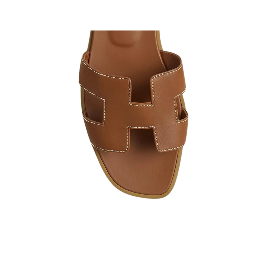 Hermes Oran Sandal Gold Box Calfskin Leather