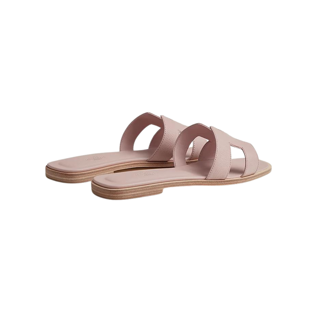 Hermes Oran Sandal Rose Box Calfskin Leather