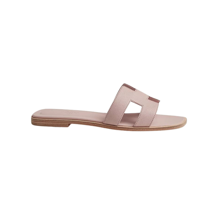 Hermes Oran Sandal Rose Box Calfskin Leather