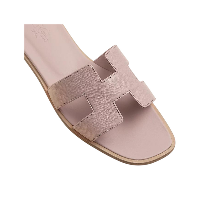 Hermes Oran Sandal Rose Box Calfskin Leather