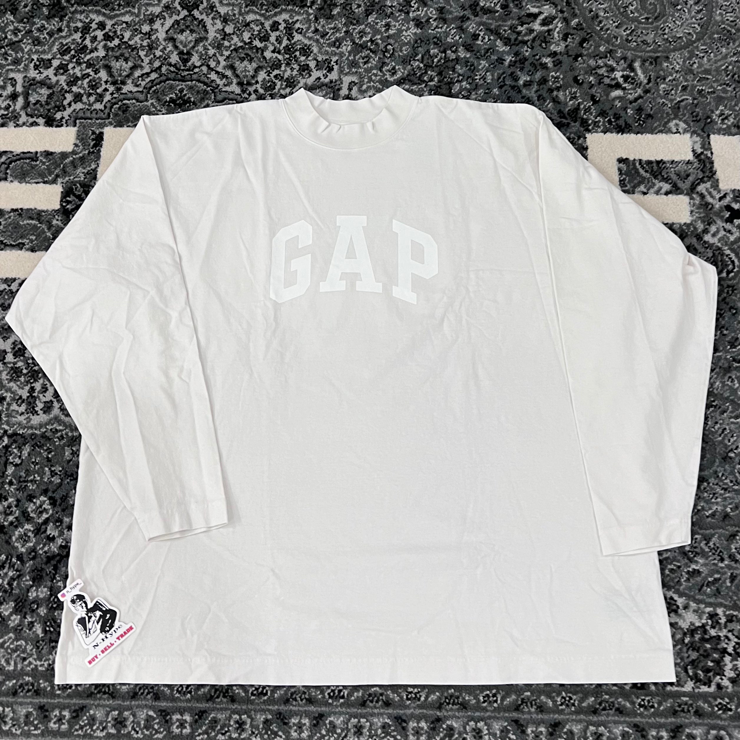 Yeezy Gap Engineered by Balenciaga Langarm-T-Shirt Weiß