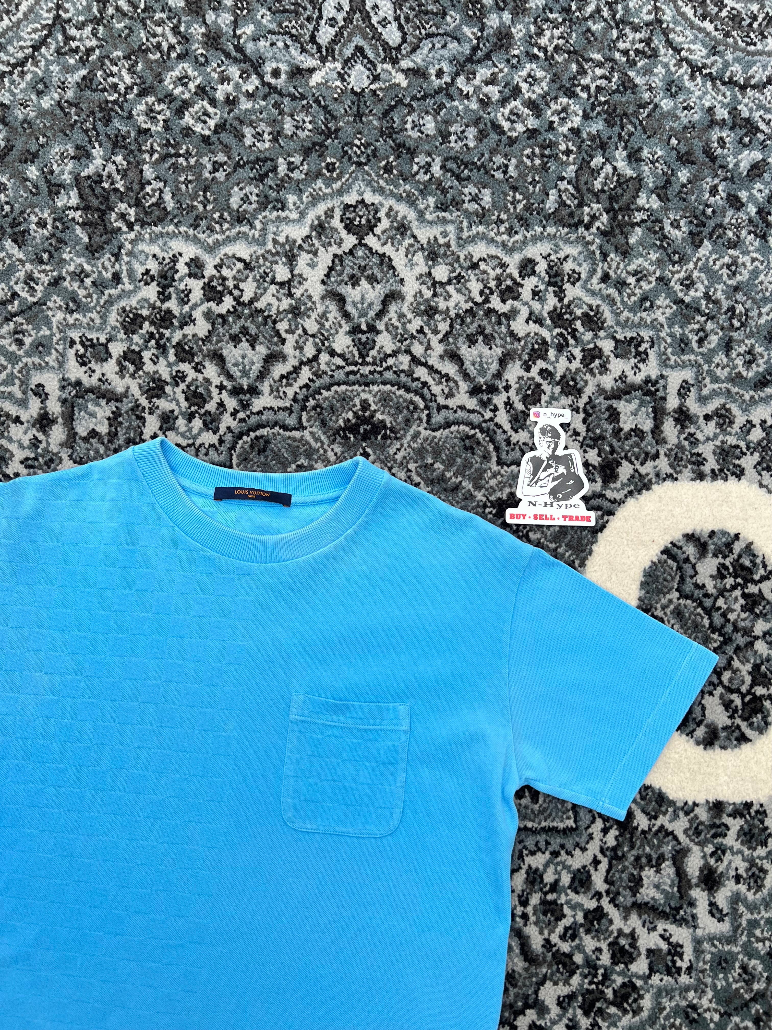 Louis Vuitton Half Damier Pocket T-Shirt Blue