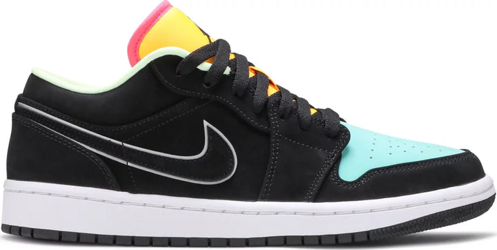 Jordan 1 Low Black Aurora Green Laser Orange