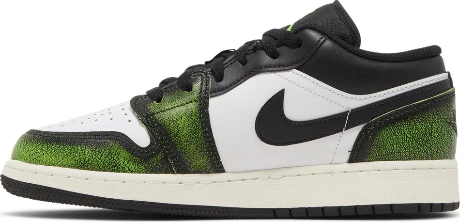 Jordan 1 Low Wear Away Electric Green (GS)