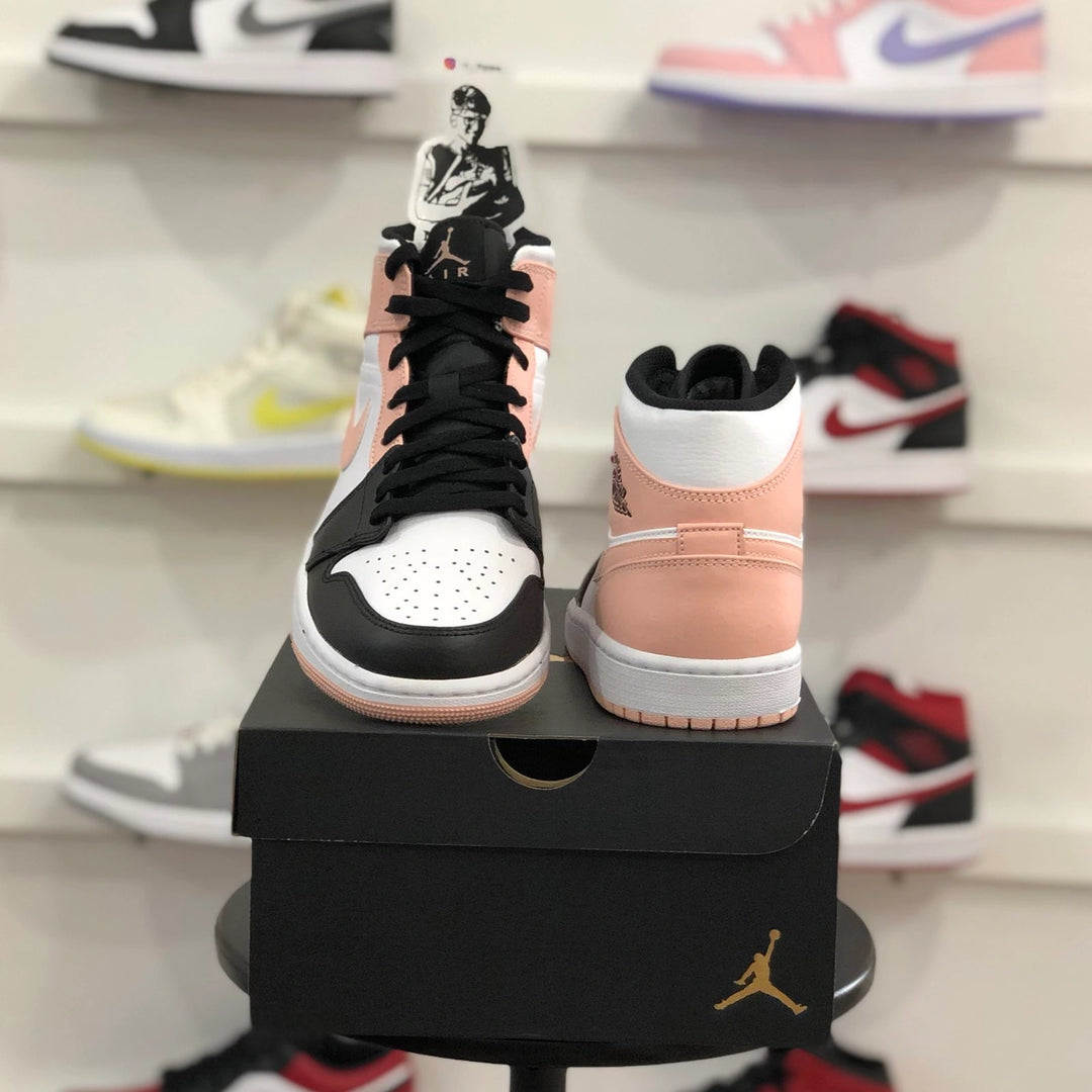 Jordan 1 Mid Arctic Orange Black Toe