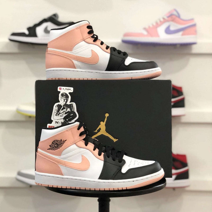 Jordan 1 Mid Arctic Orange Black Toe