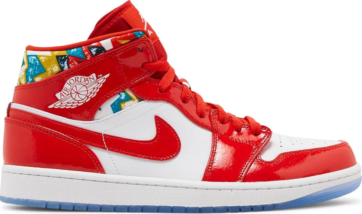 Jordan 1 Mid Barcelona Sweater Red Patent