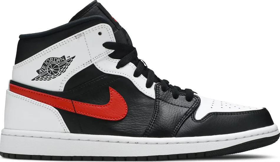 Jordan 1 Mid Black Chile Red White