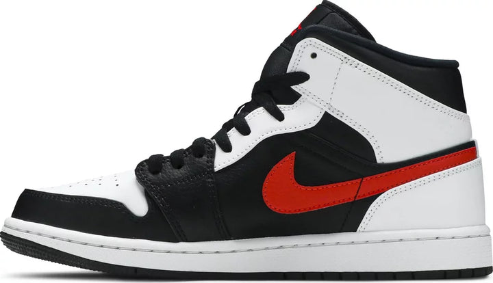 Jordan 1 Mid Black Chile Red White