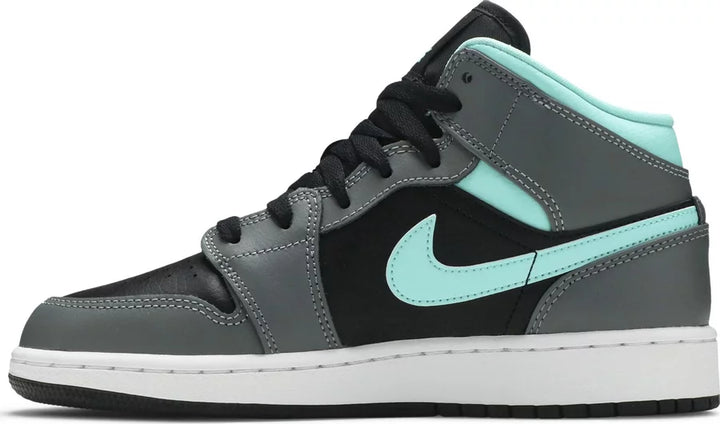 Jordan 1 Mid Grey Aqua (GS)