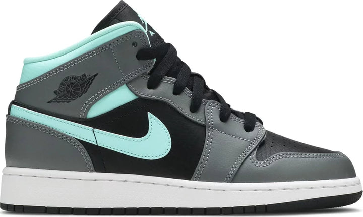 Jordan 1 Mid Grey Aqua (GS)