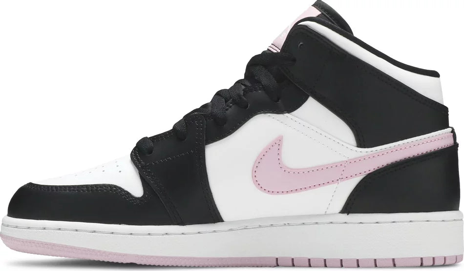 Jordan 1 Mid White Black Light Arctic Pink (GS)