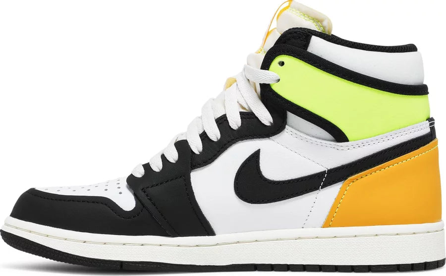 Jordan 1 Retro High White Black Volt University Gold