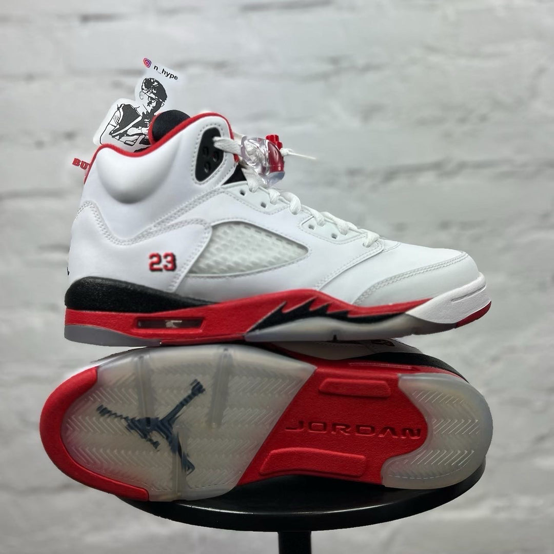 Jordan 5 Retro Fire Red Black Tongue (2013) (GS)