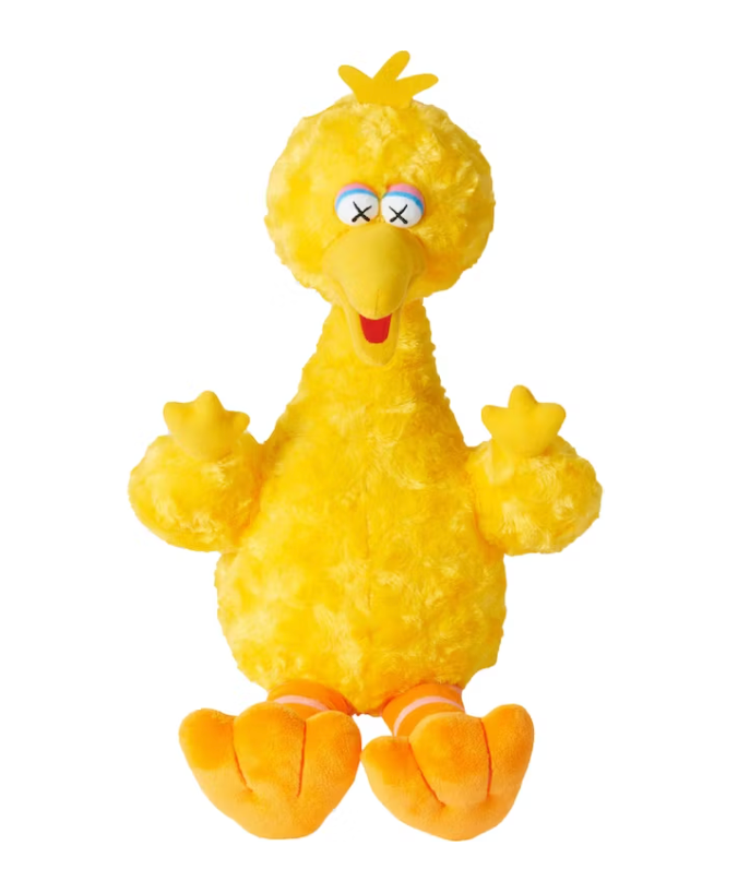 KAWS Sesame Street Uniqlo Big Bird Plush Toy Yellow Front 1 Lodz Polska