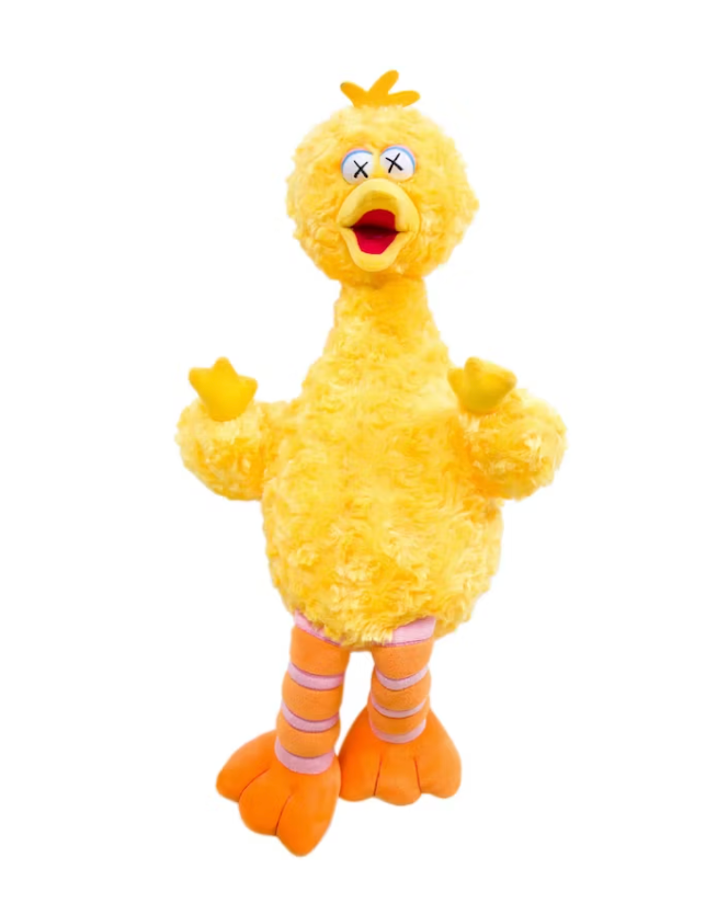 KAWS Sesame Street Uniqlo Big Bird Plush Toy Yellow Front 2 Lodz Polska