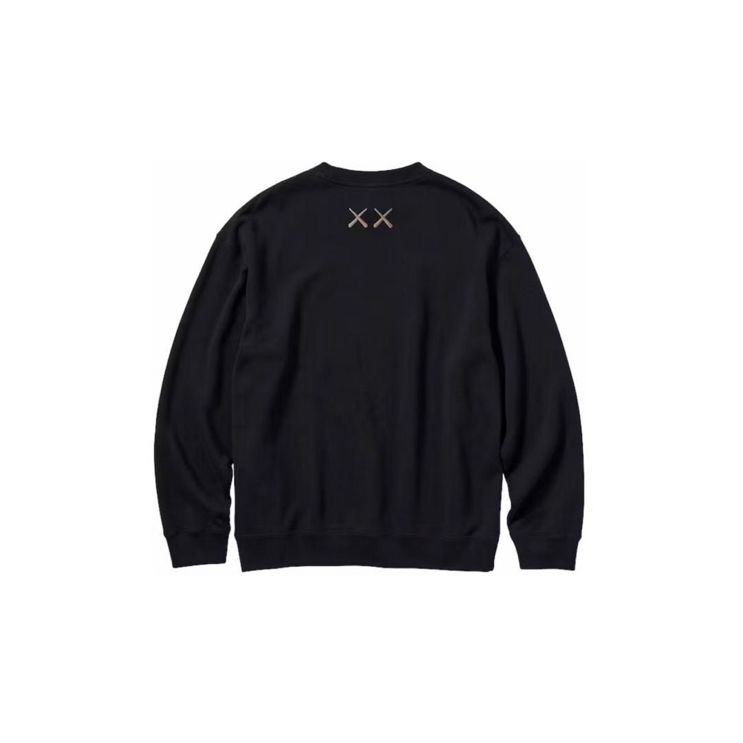 KAWS x Uniqlo Longsleeve Sweatshirt Black N Hype